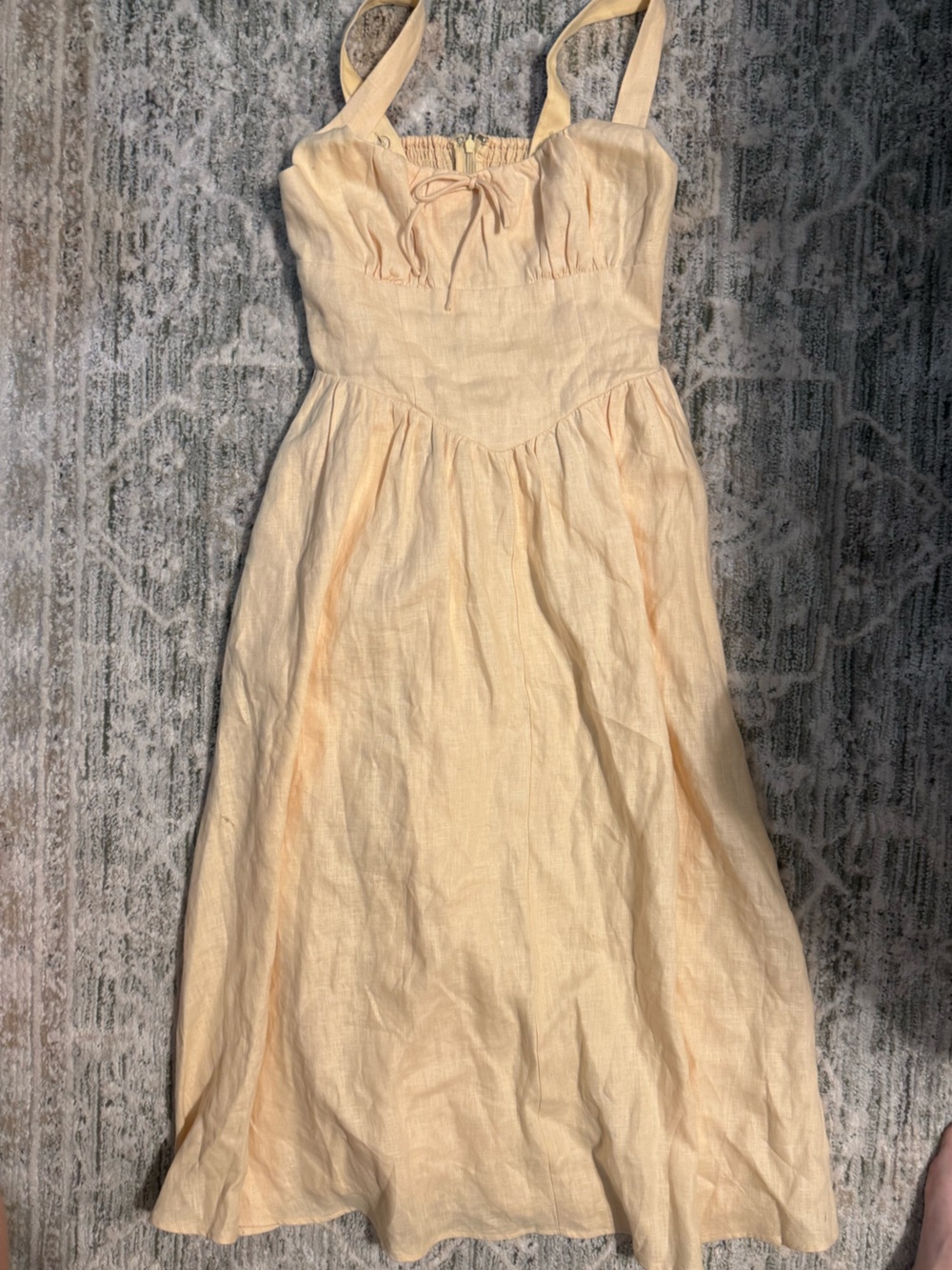 Sleeveless Midi Sundress in Light Peach